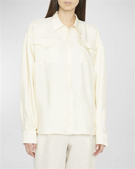 givenchy ruffle collar shirt